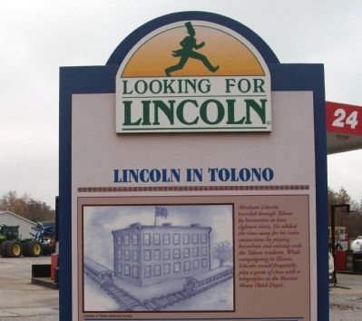 Top Section - - Lincoln in Tolono Marker image. Click for full size.