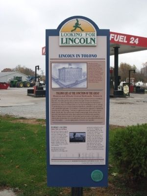 Full View - - Lincoln in Tolono Marker image. Click for full size.