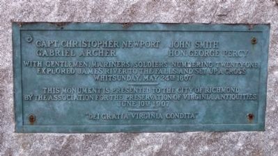 Christopher Newport Monument Marker. Click for full size. Christopher Newport Monument Marker image. Click for full size.