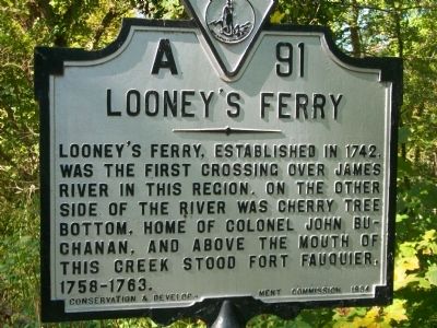 Looney's Ferry Marker. Click for full size. Looney's Ferry Marker image. Click for full size.