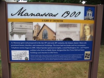 Manassas 1900 Marker. Click for full size. Manassas 1900 Marker image. Click for full size.
