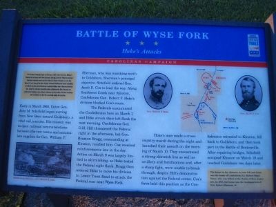 Battle of Wyse Fork Marker image. Click for full size.