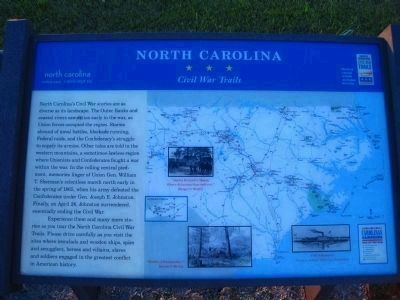 North Carolina Civil War Trails Marker image. Click for full size.