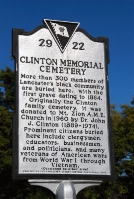 Clinton Memorial Cemetery / Isom C. Clinton Marker image. Click for full size.