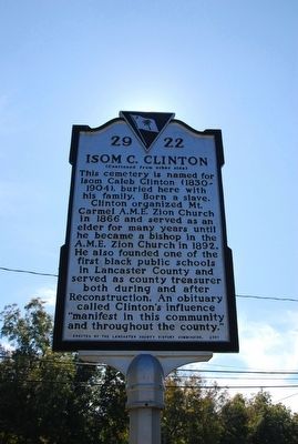 Clinton Memorial Cemetery / Isom C. Clinton Marker. Click for full size. Clinton Memorial Cemetery / Isom C. Clinton Marker image. Click for full size.