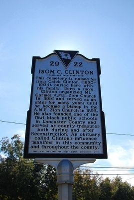 Clinton Memorial Cemetery / Isom C. Clinton Marker image. Click for full size.