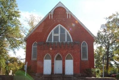 Lancasterville Presbyterian Church and Marker image. Click for full size.