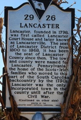 Lancaster Marker image. Click for full size.