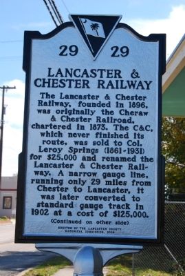 Lancaster & Chester Railway Marker image. Click for full size.