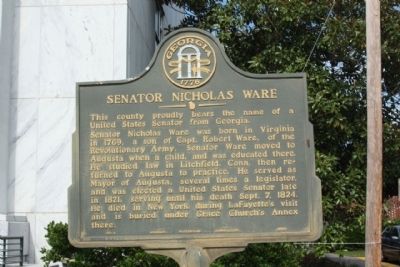 Senator Nicholas Ware Marker image. Click for full size.
