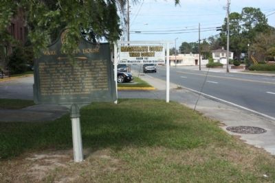 Ware Court House Marker, looking northward along State street (US 1, US 23, State Road 4 image. Click for full size.