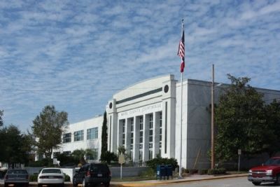 Ware Courthouse seen with Senator Nicholas Ware Historic Marker. Click for full size. Ware Courthouse seen with Senator Nicholas Ware Historic Marker image. Click for full size.