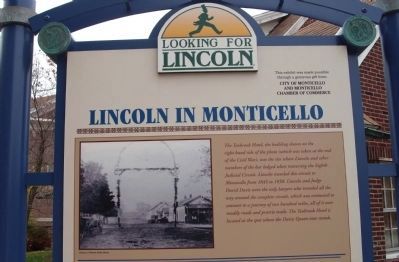 Top Section - - Lincoln in Monticello Marker image. Click for full size.