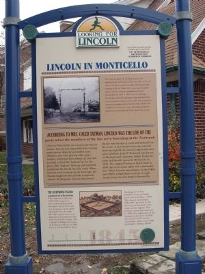 Full View - - Lincoln in Monticello Marker. Click for full size. Full View - - Lincoln in Monticello Marker image. Click for full size.