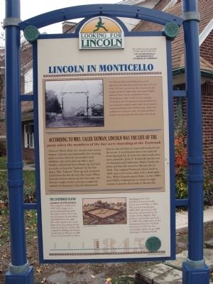 Full View - - Lincoln in Monticello Marker image. Click for full size.