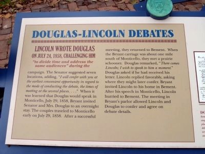 Left Section - - Douglas - Lincoln Debates Marker image. Click for full size.
