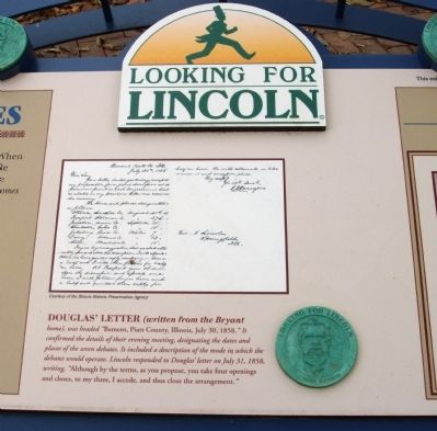 Middle Section - - Douglas - Lincoln Debates Marker image. Click for full size.