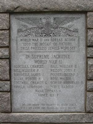 Ridgefield Veterans Memorial. Click for full size. Ridgefield Veterans Memorial image. Click for full size.