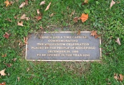 Time Capsule Plaque on the Grounds of the Lounsbury House image. Click for full size.