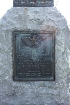 Ware County Georgia World War I Memorial Marker image. Click for full size.