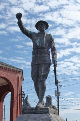 Doughboy close-up: E.M. Viquesney - Sculptor image. Click for full size.
