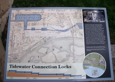 Tidewater Connection Locks Marker image. Click for full size.