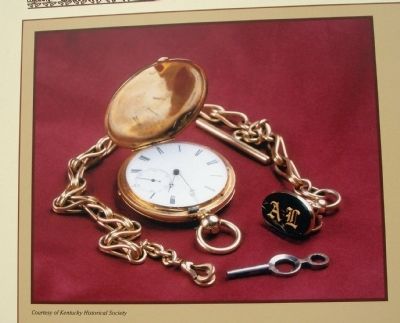 Close-up Photo - - Abraham Lincoln's Pocket Watch image. Click for full size.