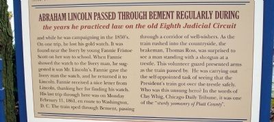 Middle Section - - The Bement Connection Marker image. Click for full size.