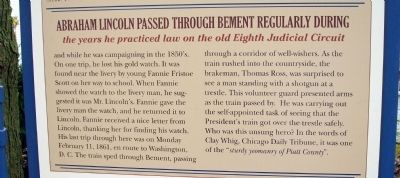 Middle Section - - The Bement Connection Marker. Click for full size. Middle Section - - The Bement Connection Marker image. Click for full size.