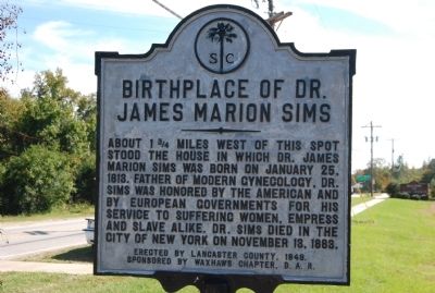 Birthplace of Dr. James Marion Sims Marker image. Click for full size.