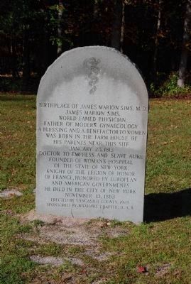 Birthplace of Dr. James Marion Sims Monument image. Click for full size.