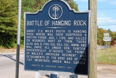 Battle of Hanging Rock Marker image. Click for full size.