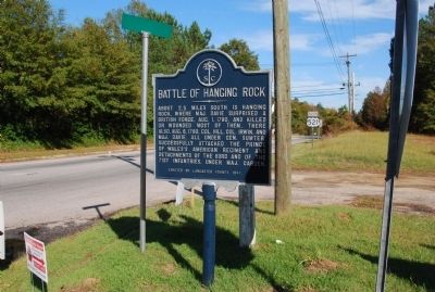 Battle of Hanging Rock Marker. Click for full size. Battle of Hanging Rock Marker image. Click for full size.