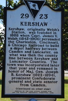 Kershaw Marker image. Click for full size.