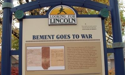 Top Section - - Bement Goes to War Marker image. Click for full size.
