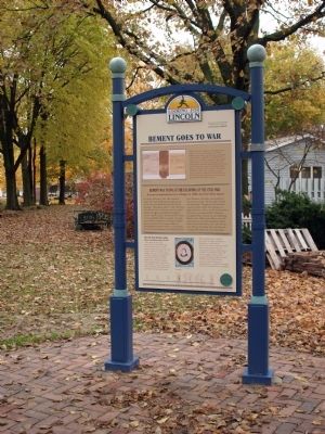 Full View - - Bement Goes to War Marker image. Click for full size.