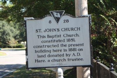St John's Church Marker. Click for full size. St John's Church Marker image. Click for full size.