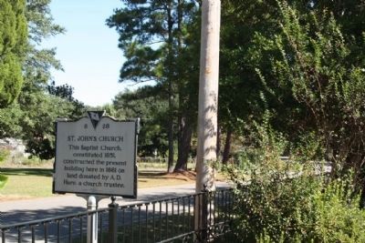 St John's Church Marker along Sugar Hill Drive (State Road 8-5). Click for full size. St John's Church Marker along Sugar Hill Drive (State Road 8-5) image. Click for full size.