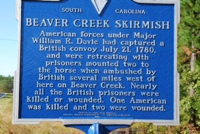 Beaver Creek Skirmish / Capture of Provisions at Flat Rock Marker image. Click for full size.