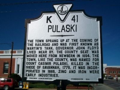 Pulaski Marker. Click for full size. Pulaski Marker image. Click for full size.