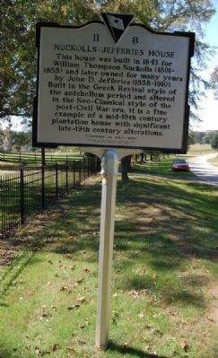 Nuckolls-Jefferies House Marker - Front image. Click for full size.