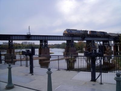 Haxall Headgates and the James River. Click for full size. Haxall Headgates and the James River image. Click for full size.