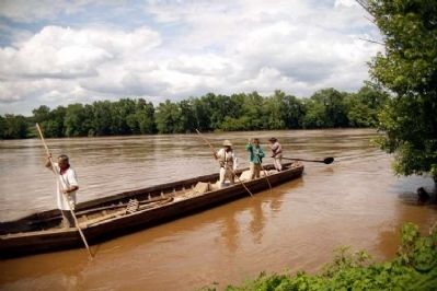 Bateau men poling the James River image. Click for full size.