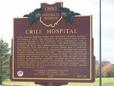 Crile Hospital Marker image. Click for full size.