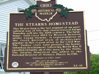 Stearns Homestead Marker image. Click for full size.