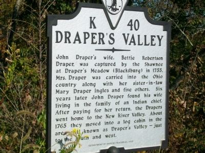 Draper's Valley Marker image. Click for full size.
