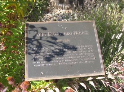 John Dangberg House Marker. Click for full size. John Dangberg House Marker image. Click for full size.