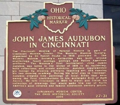 John James Audubon in Cincinnati Marker. Click for full size. John James Audubon in Cincinnati Marker image. Click for full size.