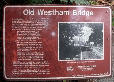 Old Westham Bridge Marker. Click for full size. Old Westham Bridge Marker image. Click for full size.