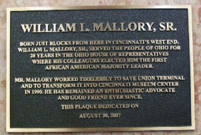 William L. Mallory, Sr. Marker image. Click for full size.